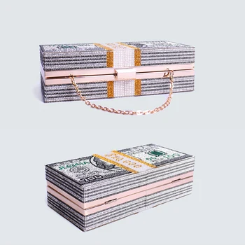 Diamond mini bolsa de 2020 lujo de carteras y bolsos de las mujeres del diseño de la fiesta de colores de cristal de dinero de la noche de embrague bolsas de la boda de la cadena de