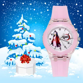 Dibujos animados de Fantasmas Slayer Reloj para Niñas Luminoso Anime Relojes de los Niños para los Niños de la Fiesta de Navidad de Regalo Reloj Estudiante reloj de Pulsera