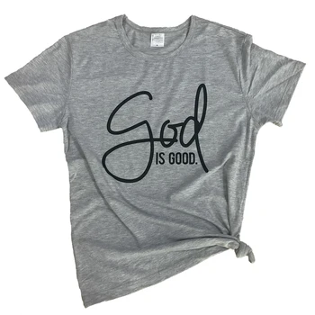 Dios es Bueno, Camiseta de Cristiano Jesús Camisa de Motivación Inspiradora Regalos para los Cristianos Tops Lema Grunge Camiseta de la Moda de Jesús