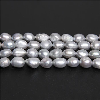 Diseñador Naturales Perlas de agua Dulce Cultivadas Perlas de BRICOLAJE Suelta Perlas de la Joyería de las Mujeres de Lujo de 10-11mm Natural de la Perla Perlas Pulsera de regalos