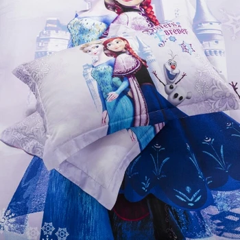 Disney Algodón Fundas de almohadas con fundas de 1pcs Princesa de dibujos animados Congelado Elsa Sofia Blanco de la Nieve Par funda de Almohada Decorativa 48x74cm