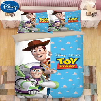 Disney Toy Story Niños de dibujos animados de ropa, Camas Queen King funda de Edredón Conjunto de Buzz Light year Boy Regalo Dormitorio Decoración