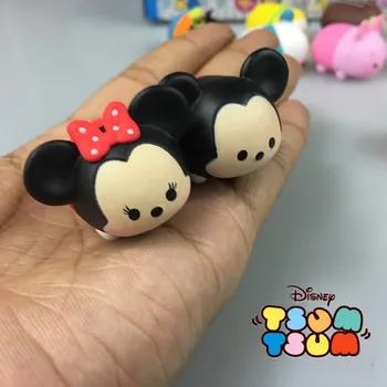 Disney Tsum Tsum 10pcs/Lote de 3.8 cm Con Caja Lindo Mini Donald Mickey Winnie Juguetes Lindo Tsum Tsum Para Navidad a los Niños de Regalo Juguetes