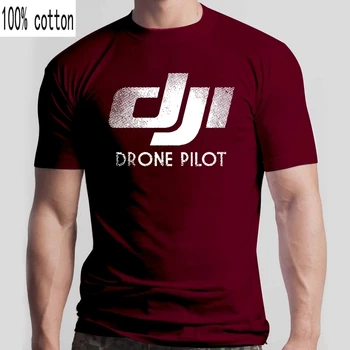 Divertida camiseta de los hombres de la novedad de la camiseta DJI Chispa Drone DJI Phantom 4 Piloto T-shirt(1)