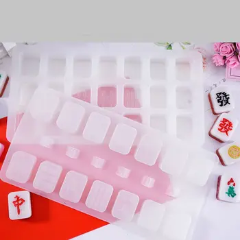 DIY Cristal Epoxi de Moldes de Alta Espejo Creativo Mahjong de Forma un Molde de Silicona