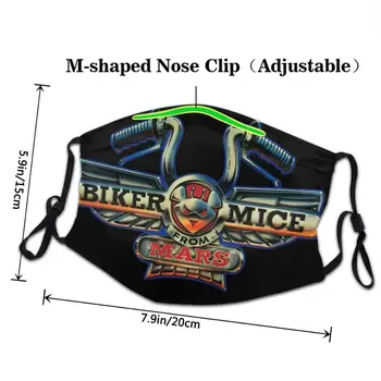 DIY masque adulte lavable Biker Mice From Mars Logotipo de cara maskes lavable reutilizable de la máscara de la cara 6051