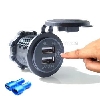 DIY USB Dual LED 3.1 de 12V/de 24V USB de la Toma de Alimentación de la prenda Impermeable Cargador de Coche con conector para Coche RV ATV Barco de la Marina de la Motocicleta Móvil