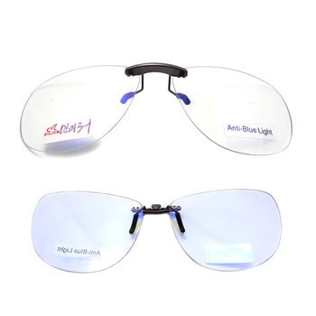 DL013 Clip de espejo Azul de la Luz de Bloqueo de Clip en el Equipo Gafas Anti Azul Rayos de Juegos de azar de la Fatiga de los Ojos Protección de las Gafas de fatiga