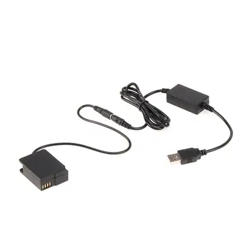 DMW-BLC12 Ficticio de la Batería Adaptador de Acoplador de CC 5V 2A Cable USB para Panasonic FZ200 FZ300 FZ1000 FZ2500 G5 G6 G7 G80 G85 GX8 25099