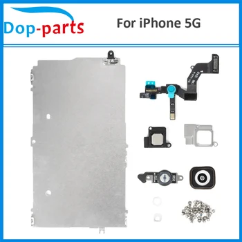 Dop-piezas Conjunto Completo de Piezas Para el iPhone 5 5G Pantalla LCD Digitalizador de Pantalla con Soporte de Metal de la Cámara Frontal Altavoz de Oído Placa+Botón Home