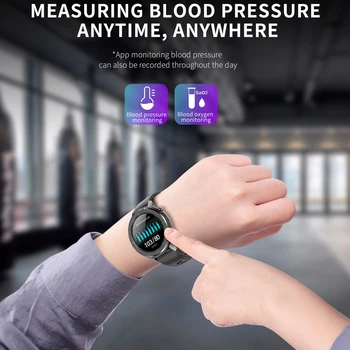 DT78 PRO 1.3 pulgadas Full Ronda Completa de la Pantalla Táctil Reloj Inteligente Podómetro Smartwatch Hombres Monitor de Ritmo Cardíaco Pulsera F12 Ajuste de la Banda M4 M