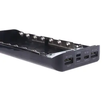 Dual USB Tipo-C del Banco del Poder de Shell Kit de BRICOLAJE 20000mAh 8x18650 Cargador de Batería Caso del Puerto Micro USB para Accesorios de Teléfonos Móviles