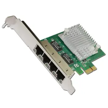 E350T4 PCI-E X1 cuatro Puertos 10/100/1000Mbps Gigabit Ethernet Tarjeta de Red Adaptador de Servidor de LAN intel I350-T4 NIC 6994