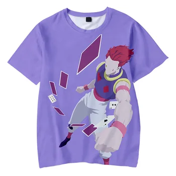 El Anime de Hunter X Hunter 3D de Impresión de la Camiseta de las Mujeres de los Hombres Japoneses de Ropa de Hip Hop HXH Killua Hisoka Cosplay T-shirt Tops de Verano