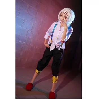 El Anime De Tokyo Ghoul Cosplay Juzo Suzuya Rei Traje De Cosplay Completo Set ( Blanco / Rosa De La Camisa De Los Pantalones De Tirantes De La Rótula ) Por Encargo