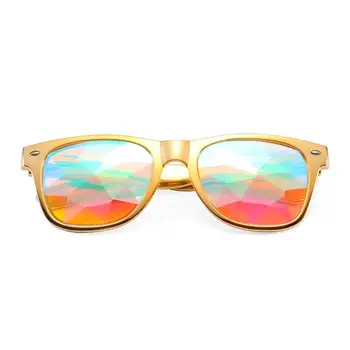 El caleidoscopio de las Gafas de sol Psicodélico Colorido Cristal Facetado Mosaico Gafas de Graduación de Bricolaje Accesorios de las Mujeres de la Marca del Diseñador de ZB-59