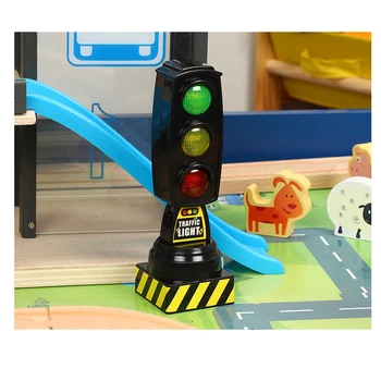 El canto de tráfico de luz de juguete de señales de tráfico modelo de señal en el camino Adecuado para BRIO tren de los niños de la pista de la serie de juguetes accesorios