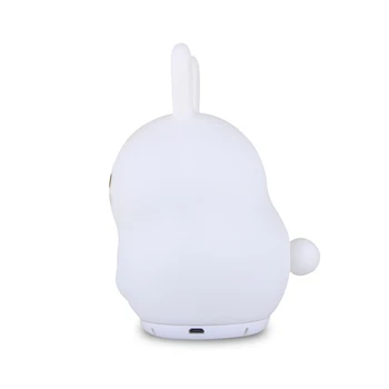 El conejo de la Música de la Lámpara Inalámbrica Bluetooth Altavoz Reproductor de USB Recargable de Silicona Conejo RGB LED Luz de Noche para Niños de Bebé 30762