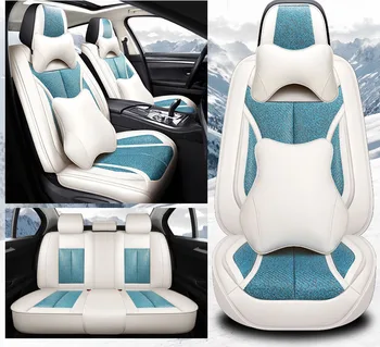 El cuero del asiento de coche cubierta del conjunto universal para auto Dacia duster, lodgy logan nova sandero solenza asiento de coche protector de automóviles cubre