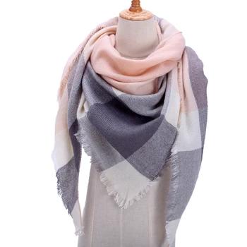 El diseñador de 2020 punto de la primavera de invierno de las mujeres de la bufanda a cuadros caliente de cachemira bufandas chales de lujo de la marca en el cuello pañuelo pashmina señora envoltura