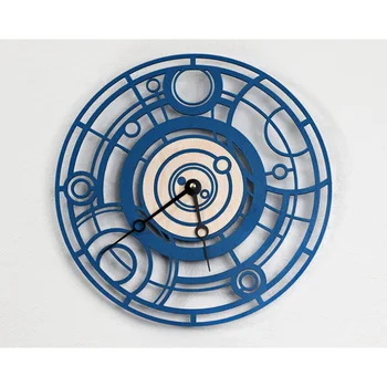 El médico Que Gallifreyan Reloj de Pared de Diseño Moderno en 3D Decorativos Creativa de Madera, Relojes de pared Reloj de Pared Decoración del Hogar Silencioso de 12