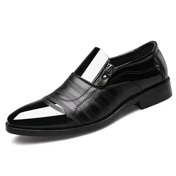 El Negocio de la moda Vestido de los Hombres de Zapatos New Classic de Cuero de los Trajes de los Hombres Zapatos de Marca Resbalón En los Zapatos de Vestir de los Hombres de Oxford zapatos de Gran Tamaño 38-48