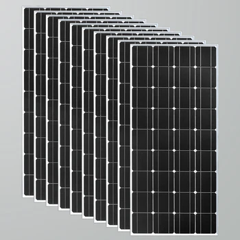 El panel Solar de 1200w cargador de batería de 10 pcs 120W de la Apagado-rejilla de la placa Fotovoltaica para el hogar Caravanas remolques de embarcaciones arroja
