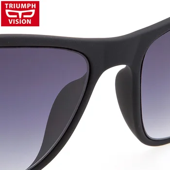 El TRIUNFO de la VISIÓN del Cuadrado Negro de Gafas de Sol Para los Hombres Gradiente UV400 Gafas de sol Masculinas de la Marca del Diseñador de Alta Calidad Oculos Tonos