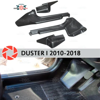 El umbral de corte la alfombra para el Renault Duster 2010-2018 interior alféizar de paso de la placa de recorte de la protección de la alfombra accesorios de coches estilo de decoración