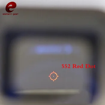 Elemento 551 552 553 Rojo Verde Punto de Vista Holográfico Alcance con 20mm de Ferrocarril Monta para la Caza de Airsoft Pistola Negro