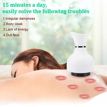 Eléctrica de Cata de masaje Raspado de la Relajación de Cuerpo masajeador de Estimular los puntos de Acupuntura de Vacío guasha Dispositivo de Cuidados de salud rascador