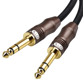 EMK 6.35 mm de Cable 6.5 Cable de Audio 6.3 doble Jack macho a Macho 6.35 de audio Cable de 1m 3m 5m 10m 15m de música para Guitarra Amplificador Mezclador