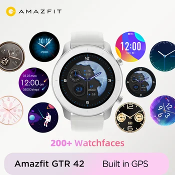 En Stock 2020 Huami Amazfit GTR 42mm Blanco de Múltiples Deportes de las Mujeres Reloj Inteligente/Reloj Inteligente Mujer 5ATM Pantalla AMOLED