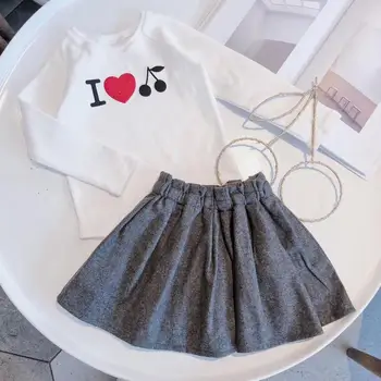 En stock niños primavera otoño de ropa de niñas niños de la moda de impresión de tops de algodón suave camiseta de bebé de 3 estilos de la ropa de los niños