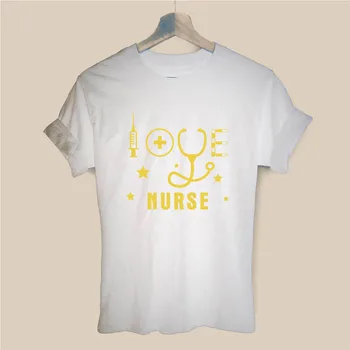 Enfermera Médico Harajuku Camiseta Graciosa camiseta de Mujer Ropa Casual Tops de Manga Corta Camisetas, Además de Tamaño 73823