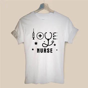 Enfermera Médico Harajuku Camiseta Graciosa camiseta de Mujer Ropa Casual Tops de Manga Corta Camisetas, Además de Tamaño