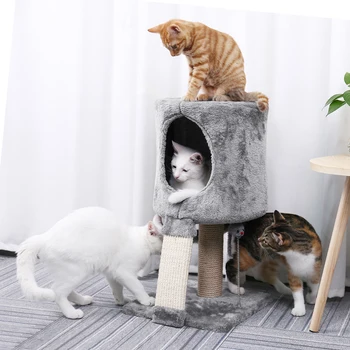 Entrega local Árbol del Gato Condominio Casa Rascador Divertido rascador de Escalada Árbol de Juguete para Gatos Gatito de la Actividad de la Mascota de la Casa Nido