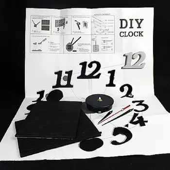 Envío gratis 3D DIY Reloj Adhesivo de Calcas Moderno de la Pared Dígitos del Número de la Habitación de Decoración de Interiores Reloj