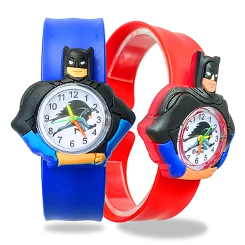 Envío gratis de dibujos animados de Batman a Ver a los Niños Chicos Relojes de Regalo para los Niños de 1-9 Años de Edad, Hijo de Reloj de Cuarzo Reloj de Saat Montre Enfant