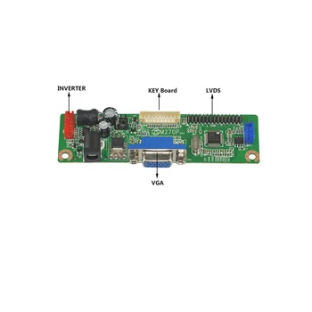 Envío gratuito V. M70A VGA, LVDS Convertidor de Controlador de LCD Kit de Placa De 15.6 pulgadas LTN156AT01 1366X768 LED Panel de Video 7381