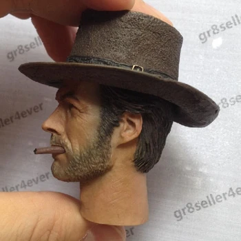 Escala 1/6 de Vaquero Clint Eastwood de la cabeza de Harry el Sucio en la Cabeza Sculpt De 12 Figuras de Acción de BRICOLAJE