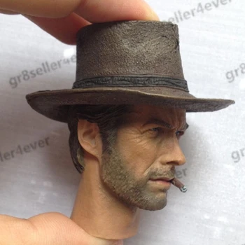 Escala 1/6 de Vaquero Clint Eastwood de la cabeza de Harry el Sucio en la Cabeza Sculpt De 12 Figuras de Acción de BRICOLAJE