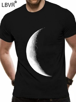Espacio Camiseta De La Media Luna Media Luna Astronomía Lunar Estrellas De La Fotografía Gimnasio De La Camiseta