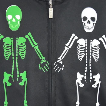 Esqueleto de Disfraces de Niños de Disfraces de Halloween para Niños Suéter de Halloween Ropa de Cremallera Sudaderas con capucha para Niños de la Capa de Cráneo Trajes
