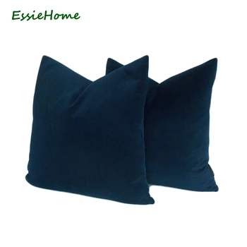 ESSIE CASA de Lujo Azul marino Oscuro Azul de la Medianoche Azul funda de almohada funda de Almohada Lumbar Almohada de Terciopelo