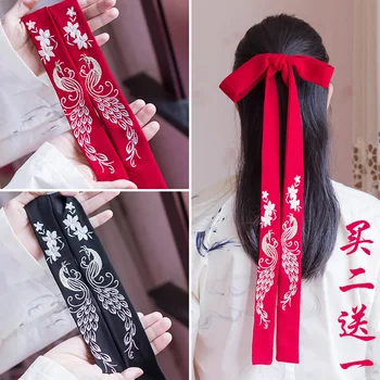 Estilo Bianhua Hanfu bordado de la banda para el cabello Súper de hadas Manzhu Shahua cuerda de pelo de estilo Chino de vestuario accesorios para el cabello femenino