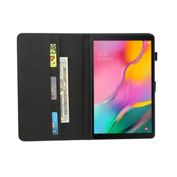 Estuche de lujo Para Samsung Galaxy Tab 10.1 2019 T510 T515 SM-T510 Cubierta de la Funda de la Tableta de la PU del Soporte del Cuero de Shell Capa +Película+Lápiz