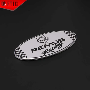 ETIE REMUS Logo 3D Adhesivo Vehículo de Metal de la etiqueta Engomada de Aluminio de Carreras de autos Calcomanías de Envoltura de Coche de Estilo Partes de Motor Accesorios