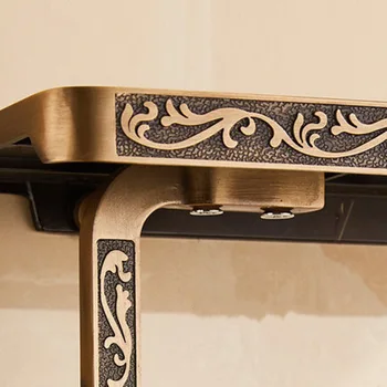 Europeo antiguo Tallado de Papel Higiénico Titular estante de Almacenamiento de rollos de papel de titular de baño accesorios de Hardware de la decoración