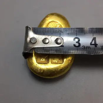 Exquisito Cobre Antiguo Lingote de Oro （Shell monedas) de Decoración / Nº 9